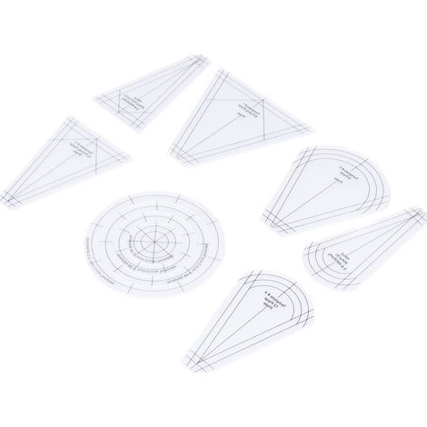 Quiltlineal Set Righelli per Patchwork – 10 Pezzi in Acrilico Trasparente, Antiscivolo e Resistente – Design Elegante per Quilting e Cucito DIY (1/5)