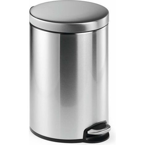Durable Treteimer Abfalleimer mit Pedal aus Edelstahl 12L (1/4)