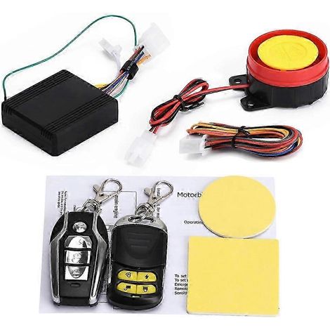 Sistema de alarma antirrobo universal unidireccional para scooter y motocicleta con arranque del motor y control remoto VR-BQJ01/02 (1/5)