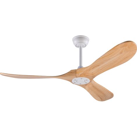52'' Deckenventilator mit 3 Holzflügeln, Fernbedienung, Timer, reversibel (1/5)