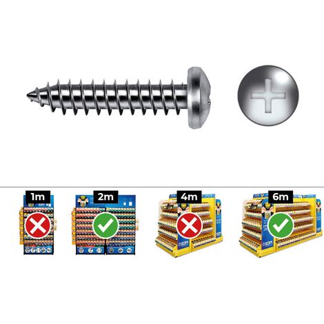 Boite de 250 Vis à Tôle PHILIPS Pan Pan Din/Ref 7981 5,5x32mm Zingué - Celo