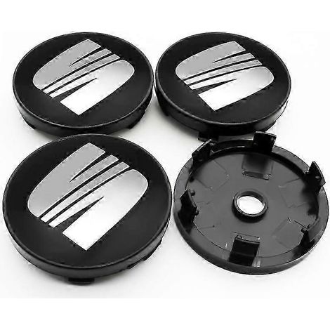 4 pièces 56 mm 60 mm Cache-moyeu central de roue de voiture Autocollants emblème Accessoires pour Seat Ibiza 6j 6l FR Ateca Altea XL Leon 2 Leon (1/4)