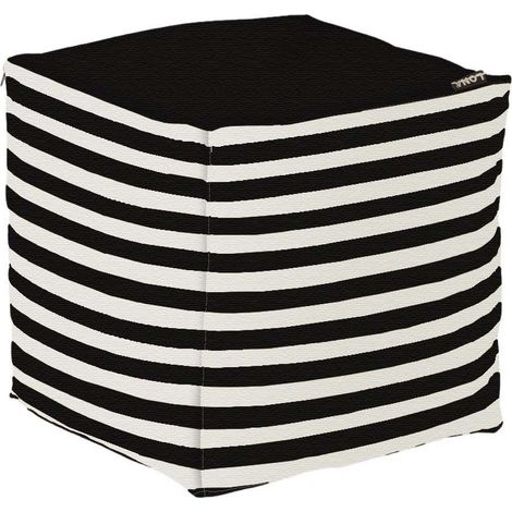 Pouf de jardin en coton 40 x 40 cm Stripes (1/2)