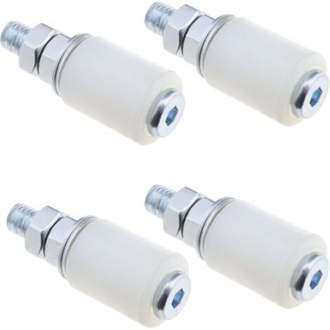 Lot de 4 rouleaux en nylon pour porte coulissante de grange coulissante - Accessoires pour portes coulissantes électriques de garage - 30 x 40 mm (1/4)