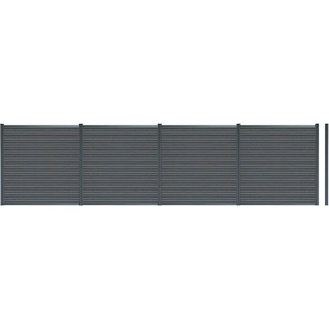 Home Deluxe Recinzione privacy in WPC CALLADO PREMIUM 4 x pannello + 6 x paletti - altezza: 185 cm (1/5)