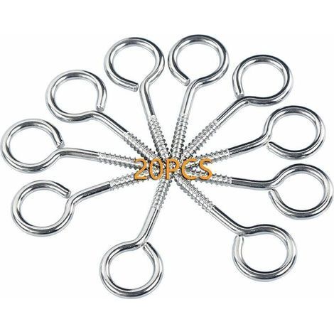 M3 40 304 Piton à Visser Anneau En Acier Inoxydable Vis Mouton Oeil Rond Auto Taraudeuse Anneau À Bague Avec Attache Porte Loquet Boucle 20 PCS (1/5)