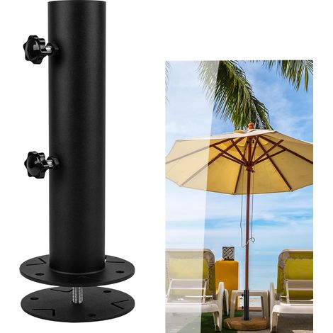 Tube universel en granit pour extérieur, base de tube de parasol en pierre pour l'extérieur, support de parasol de table, pièces de support de parasol à monter soi-même (1/5)