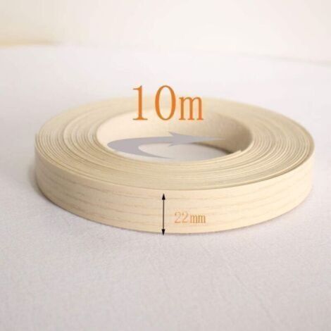 pair Bande PVC pré-encollée pour chants de porte 22 mm x 10 m, rouleau de placage mélaminé thermocollant, bande de chant PVC autocollante pour la restauration de meubles (1/3)