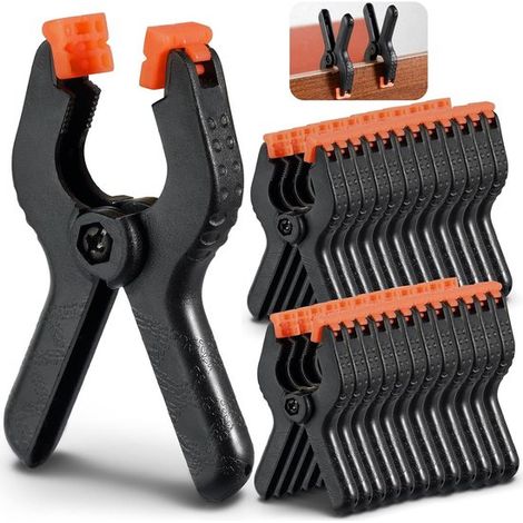 Abrazaderas de resorte para carpintería, estudios fotográficos y abrazaderas de tensión (25 piezas, 2 pulgadas) (1/5)