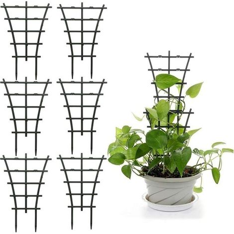 Lot de 6 supports empilables vert foncé ondulés pour plantes grimpantes Intérieur/Extérieur/Lierre (1/5)