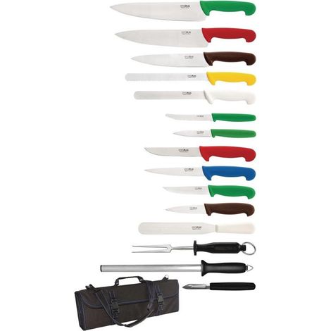 Ensemble de Couteaux Professionnel - 15 Pièces - Hygiplas