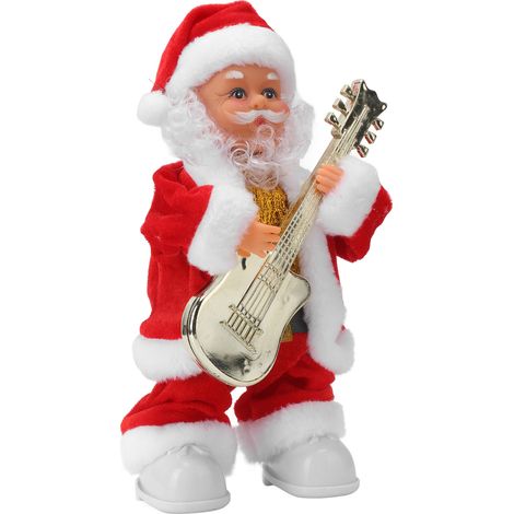 Weihnachtsschmuck mit der Darstellung eines alten Mannes, der Gitarre spielt musikalischer Weihnachtsschmuck mit der Darstellung eines alten Mannes, der sich wiegt batteriebetriebener Weihnachtsschmuc (1/5)