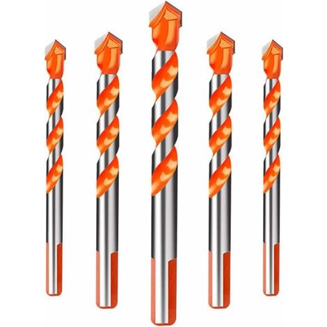 (6/6/8/10/12MM) 5 Pieces Triangle Breaker Multipurpose Shank Carbide Drill Bits, Triangle Breaker Shank Drill Bits