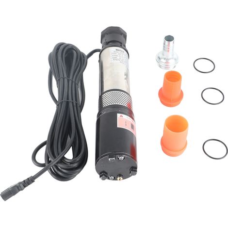 Pompe solaire immergée DC 24V 20m, grand débit, haute pression, modèle 2SYDC24V/S6-20-220, pour puits profond et surpresseur d'eau (1/5)