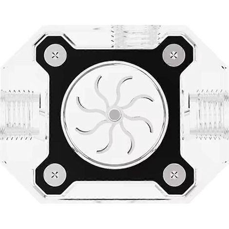 Débitmètre pour refroidissement liquide PC, acrylique + hélice, boîtier en aluminium, filetage G1/4", blanc LSJ-JX1 (1/5)