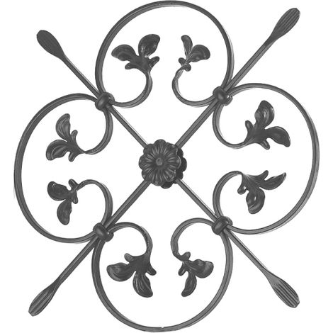 Rosone - Altezza 545mm larghezza 545mm in Ferro piatto 12x6mm - Ferro battuto - Saldatura