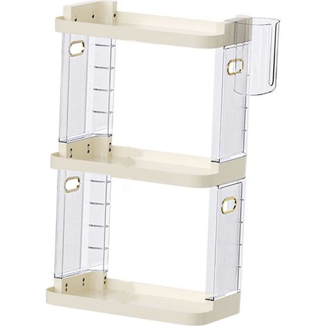 Étagère de rangement pour maquillage et parfums, élégante et facile à installer, idéale pour coiffeuse, comptoir ou salle de bain. 3 niveaux, 40 x 22 x 65 cm. (1/5)