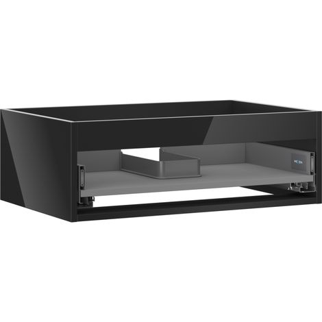 Corps du meuble sous-lavabo Mexen Box-A 70 cm, 1 tiroir, noir brillant - 91AX0-0700-235-1-70 (1/4)
