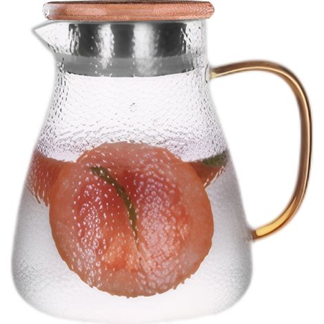 Gourde en verre à motif martelé créatif, résistante aux hautes températures, pour eau froide. Tasse ménagère. (1/5)