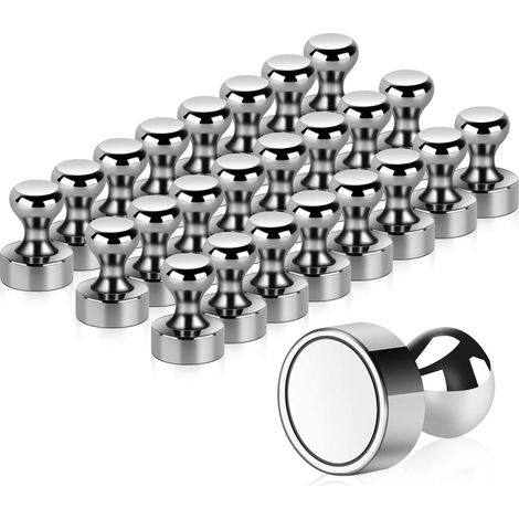 Magnet, 24 Stück, Metallmagnete, starker Magnet, 12 x 16 mm – Edelstahl-Magnete, Kühlschrankmagnete für Pinnwand, Kühlschrank usw (1/5)