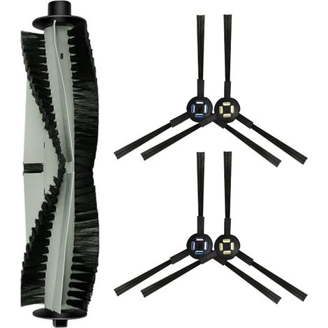 Kit de brosses latérales et rouleaux compatible avec les aspirateurs robots Silvercrest SSR1 SSRA1 A9s A9 A7 A80 Plus A10s et L100 pour remplacement et entretien (1/5)