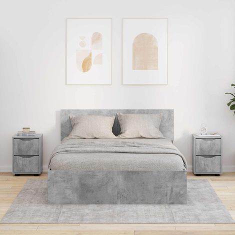 vidaXL Bedside Tables 2 pcs Concrete Grey 30.5 x 30 x 43 cm (1/5)