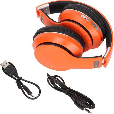 Casque Bluetooth ELB4 multifonction pliable sans fil pour le sport et les jeux (orange) (1/4)