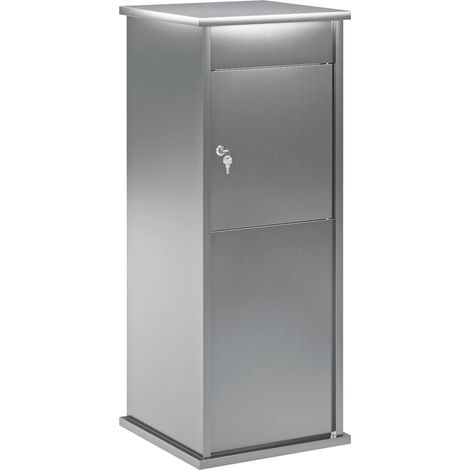 Briefkasten Silber 40 x 40 x 100 cm Verzinkter Stahl vidaXL (1/5)