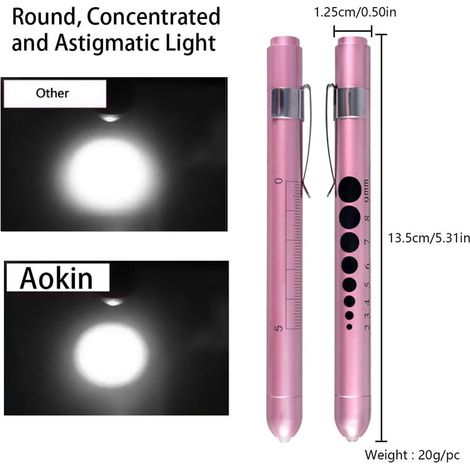 Medizinische Diagnose-Stiftlampe. Mini-LED-Stiftlampe, wiederverwendbar. (1/3)