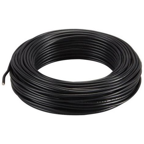 Arcanaute – Fil électrique HO7VU 2.5 mm² noir 100 m – Cuivre monofilaire – Isolation PVC pour chantiers humides (1/2)