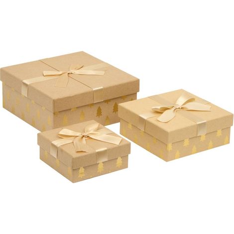 Scatola kraft dorata x3 - Feeric lights & christmas (1/4)
