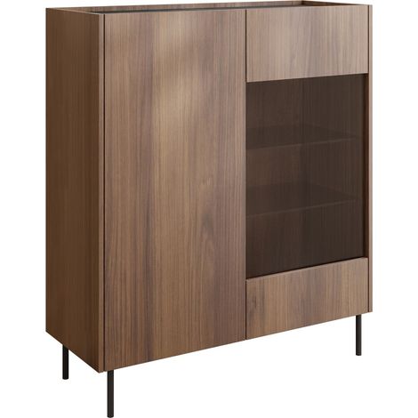 Aparador Comfivo Belviro I , 117x97cm, Número de puertas: 037cm, Aglomerado laminado, Vidrio templado