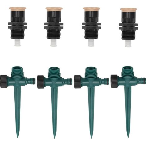 4 Pieces Sprinkler of Garden, Sprinkler for Lawn, Sprinkler Automatic 360° Rotary,Sprayer irrigation Adjustable for Garden Lawn Plants Vegetables Flowers Yard Pastorale (Green) (1/5)