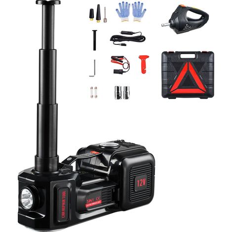 Cric hydraulique électrique 5T avec gonfleur intégré, clé à choc et LED, 12V, pour voiture, SUV et camion. Portable et pratique. (1/5)