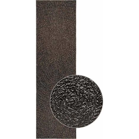Teppich ZIZUR Anthrazit 80x250 cm Jute-Optik Indoor und Outdoor
