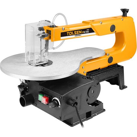 Scie à chantourner Tolsen 90 W, table en aluminium 414 x 254 mm, coupe 50 mm, vitesse 550-1600/min