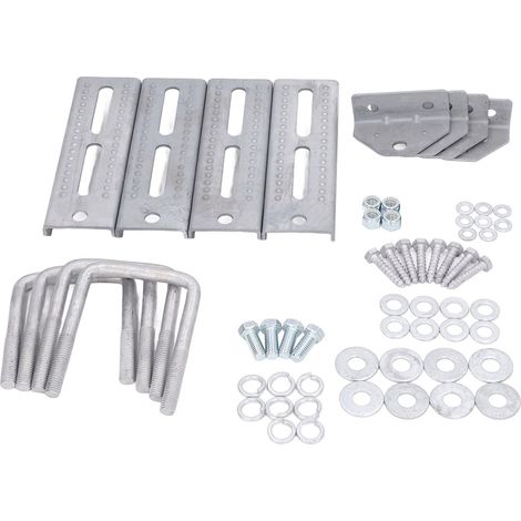Support de couchette pivotant galvanisé avec visserie pour traverse de remorque bateau de 7,6 cm de large sur 7,6 cm de haut (1/5)