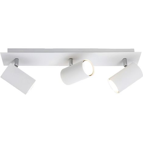 Spot plafond MARLEY blanc/chrome 3xGU10 Trio 35W métal (1/4)