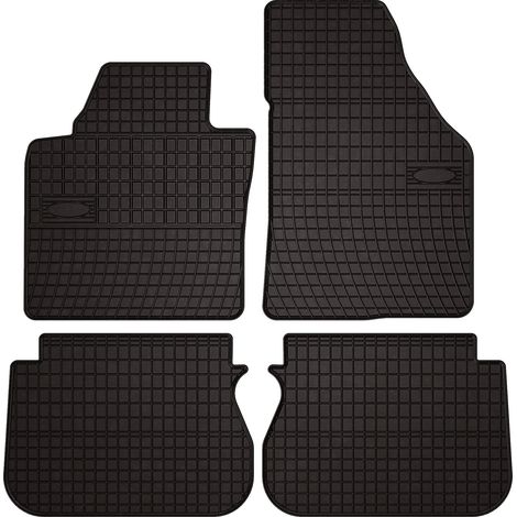 Alfombrillas de goma para coche: Volkswagen Touran I monovolumen (2004-2010) - negras, a medida (1/5)