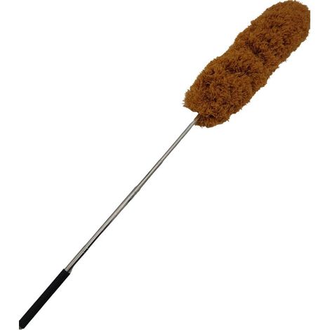 Teleskop Staubwedel bis 133cm flexibel Staubwischer Wedel Wischer ausziehbar Teleskopstiel - braun (1/5)
