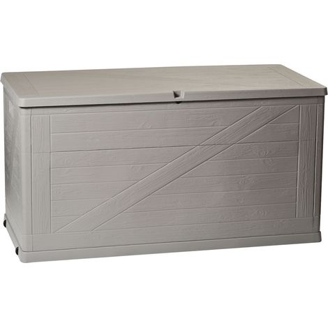 Malle polyvalente en résine avec roues déplacement 120x57x63 Bois