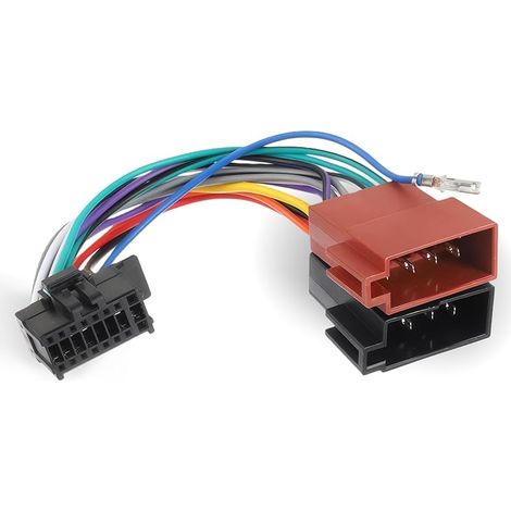 Câble iso pour autoradio compatible avec Pioneer DEH AVH MVH AVIC KFZ, 16 Broches Cable Adaptateur Faisceau ISO Autoradio, Adaptateur de Faisceau 16 Broches (1/5)