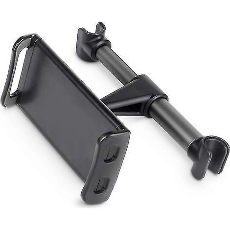 Support télescopique Eafc pour téléphone et tablette, coussin arrière de voiture, fixation pour appui-tête arrière, compatible avec téléphones et tablettes de 4 à 11 pouces - Boucle noire (1/5)