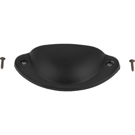 Antiker muschelförmiger Schubladengriff, Möbelbeschlag (Schwarz) (1/5)