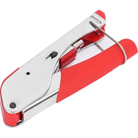 Pince à sertir coaxiale en acier avec poignée caoutchouc doux, pour connecteurs F 20,3 mm, câbles RG59 et RG6 (1/5)