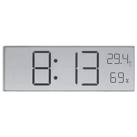 Horloge Bureau Polyvalente Installation Murale ou de Bureau - pour Famille/Étudiants/Adultes, Blanc (1/5)
