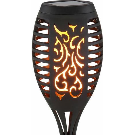 Torche de jardin de lumière solaire de décoration de jardin extérieur, piquet de terre IP65 à effet de flamme LED (1/5)
