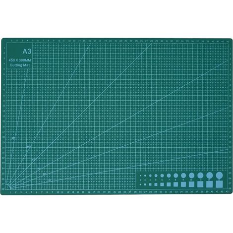 Tapis de découpe souple antidérapant avec lignes de grille de guidage précises pour couper le tissu, vert, le papier et les cartes, tapis de découpe auto cicatrisant double face