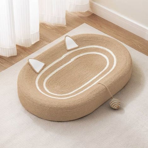 Oval Cardboard Cat Scratching Board Pet Bed (1/5)