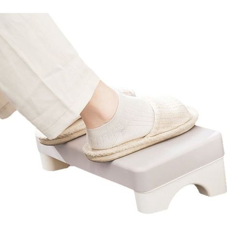 Tabouret marchepied - Tabouret escabeau en plastique durable pour la cuisine et la salle de bain, tabouret escabeau sécurisé à 2 marches pour les armo (1/4)